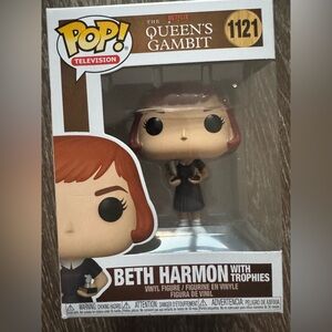 Funko Pop, New; Beth Harmon With Trophies, Queen’s Gambit